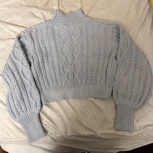 Cable Knit Blue Sweater